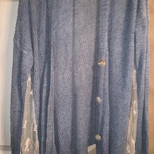 Blue lace cardigan!! Worn once